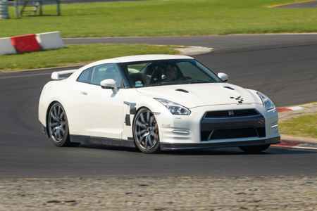 Driving behind the wheel of a Nissan GT-R on the track (4 laps)